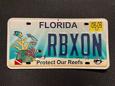 FLORIDA LICENSE PLATE PROTECT OUR REEFS RBXON JUNE 2006 picture