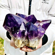 5.29LB Top natural violet quartz cluster mineral specimen Reiki healing picture