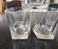 3 RARE Vintage  ADP PAYROLL LOW BALL BAR GLASSES PROMOTIONAL ADVANCED DATA GLASS picture