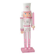 Pink Nutcracker 11.8inch Pink Christmas Nutcracker Soldier Guard picture