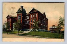 Erie PA-Pennsylvania, St Vincent's Hospital, Antique, Vintage c1907 Postcard picture