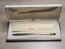 Vintage Women's Cross 1/20 10K Gold Filled Ballpoint Pen With Leather Case MCM picture