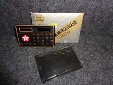 TEXACO THIN POCKET CALCULATOR CREDIT CARD SIZE SOLAR POWERED - UNTESTED picture