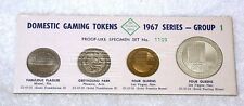 Vintage Proof-Like Franklin Mint 1967 Series Domestic Gaming Tokens Group 1  picture