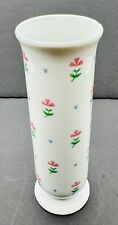 Vintage Japan Porcelain Flowers & Hearts White Vase Bud Vase FTD  6.1/2” Tall picture