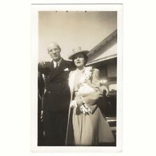 1940s Man Woman Bride Plant City Florida Vintage Vernacular Snapshot Photo picture