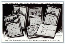 1939 White Wyckoff Art Calendar NY Museum of Science & Industry NY City Postcard picture