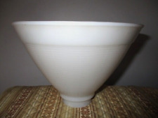 Large Vintage White Glass Tole Era Mid Century Lamp Globe Shade Diffuser picture