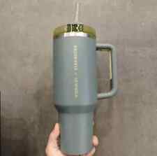 Starbucks x Stanley 2024 Hong Kong Father's Day dark Green 40oz SS straw Tumbler picture