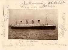 1928 White Star Line OLYMPIC Portrait Log Abstract w/ Pre-TITANIC 1911 Photo picture