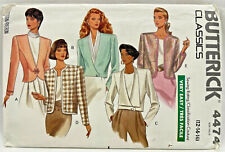 1989 Butterick Sewing Pattern 4474 Womens Unlined Jacket 5 Styles Sz 12-16 8370 picture