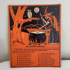ANTIQUE 1930s LUHRS/Beistle Halloween Party Game 
