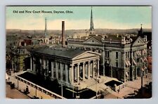 Dayton OH-Ohio, Old and New Court Houses, c1912 Antique Vintage Postcard picture