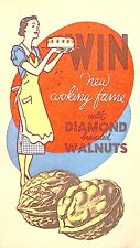 Diamond Walnuts Advertising Recipe Brochure Vintage California's Finest picture