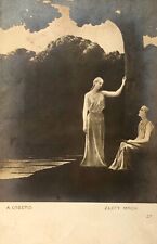 1900s Romantic Love Girls Meeting in the Evening Vintage Photo picture