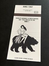 Girlie Matchbook Cover - Busty Topless Girl On Bear picture