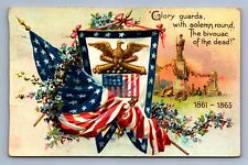 Postcard Vtg Patriotic Tuck's Decoration Day 107 Glory Guards With Solemn Round picture