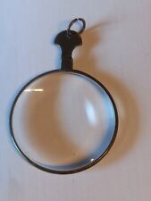 VTG Antique Strong +14 Magnifying Lens Quizzing Glass Eye Pendant Fob Steampunk picture