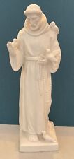 Vintage Goebel West Germany St Francis of Assisi w/ Birds White Bisque Figure  picture
