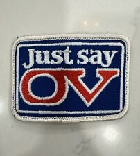 Vintage Rare Just Say OV Old Vienna Canadian Beer Patch NOS picture