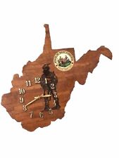 Antique West Viginia Cypress Wood Clock Battery Operated  Home Decor Man Cave picture
