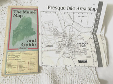 Vintage Map and Guide of Maine and Presque Isle Area Map Good Condition picture