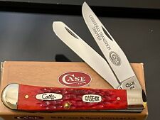 Case XX 1999-2000 Two Shield Transition Dark Red Bone Trapper Knife 4-1/8