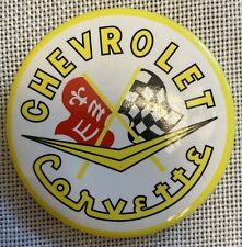 Vintage Genuine Chevrolet Corvette Refrigerator Magnet Button Style Classic Cars picture
