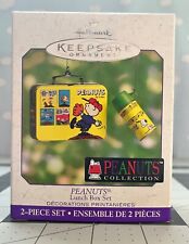 2000 Hallmark Keepsake Peanuts Tin Lunch Box Set Ornament picture