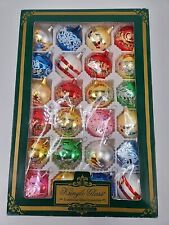 Kurt Adler Kringle Small Glass Ornaments  Box Of 24 Multicolor Ornaments  picture