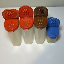 Tupperware Vintage Large & Small Spice Containers Shakers Lot Of 4 picture