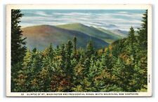 Postcard Glimpse of Mt Washington and Presidential Range, White Mts NH 1926 A22 picture