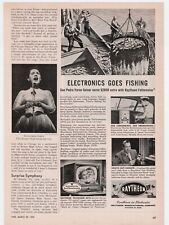1953 Item : Raytheon Electronics Television TV Radio Fishing Vintage Print Ad picture