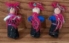 Set of 3 Old Vintage Chamula Doll Dolls clothing Mexico Chiapas picture