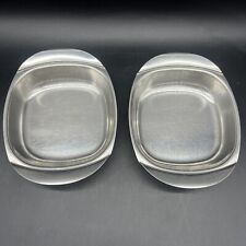 Vintage Cultura Sweden Stainless Steel 2 Serving Dishes Both 8.5 X 6.75in picture