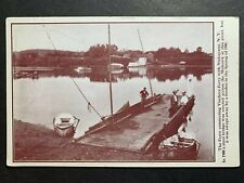 Postcard Rope Ferry Connecting Niskayuna to Vischers Ferry NY Mohawk River picture