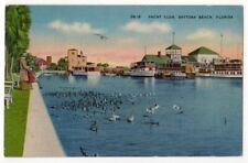 Daytona Beach Florida c1940's Yacht Club, boat picture