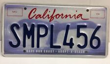NOS-CALIFORNIA SMPL456~DMV SAMPLE LICENSE PLATE~(Adopt A Beach)~SHIPS FREE picture