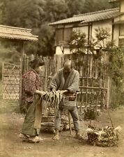 1880s JAPAN  Vegetable Sellers 8X10 Borderless Photo picture