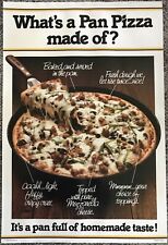 Vintage 1981 Pizza Hut Poster 30”x20” Pan Advertisement -Pan Full Homemade Taste picture