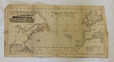 Norddeutscher Lloyd Breman Ship Line Map Germany- Galveston TX 1890s Map picture