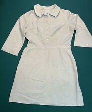 Halloween Nurse Uniform Dress Light Blue tiny stripes Deep Pockets Play Dress Up picture