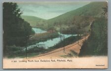 Looking North from Berkshire Park Pittsfield Mass Hand-Colored Vintage Postcard picture