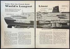SS France 1960 pictorial “Voila Now the French Build World’s Longest Liner” picture