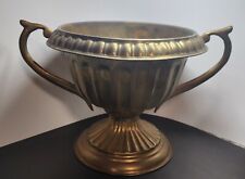 VNT   Brass Large Double Handle Trophy Cup Shaped Planter Pot 10.5