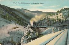 Saw Mill Canyon Marysville Montana MT Train Smoke c1910 Postcard picture