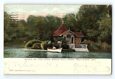 Scene On The Lake Druid Hill Park Baltimore Maryland Vintage Postcard picture