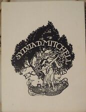 WW1 Pacifist Walter Ernest Spradbery Linocut Ex Libris Sylvia D Mitchell 1915 picture