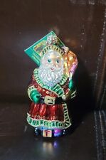 Santa Glass Christmas Ornament Old World Christmas NEW picture