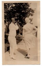 Two Nicely Dressed Woman Woman Flapper Style Unusual Vintage Snapshot Photo picture